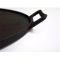 Pre-sazonado plancha de hierro fundido / Pan de pizza, 14 &quot;, negro